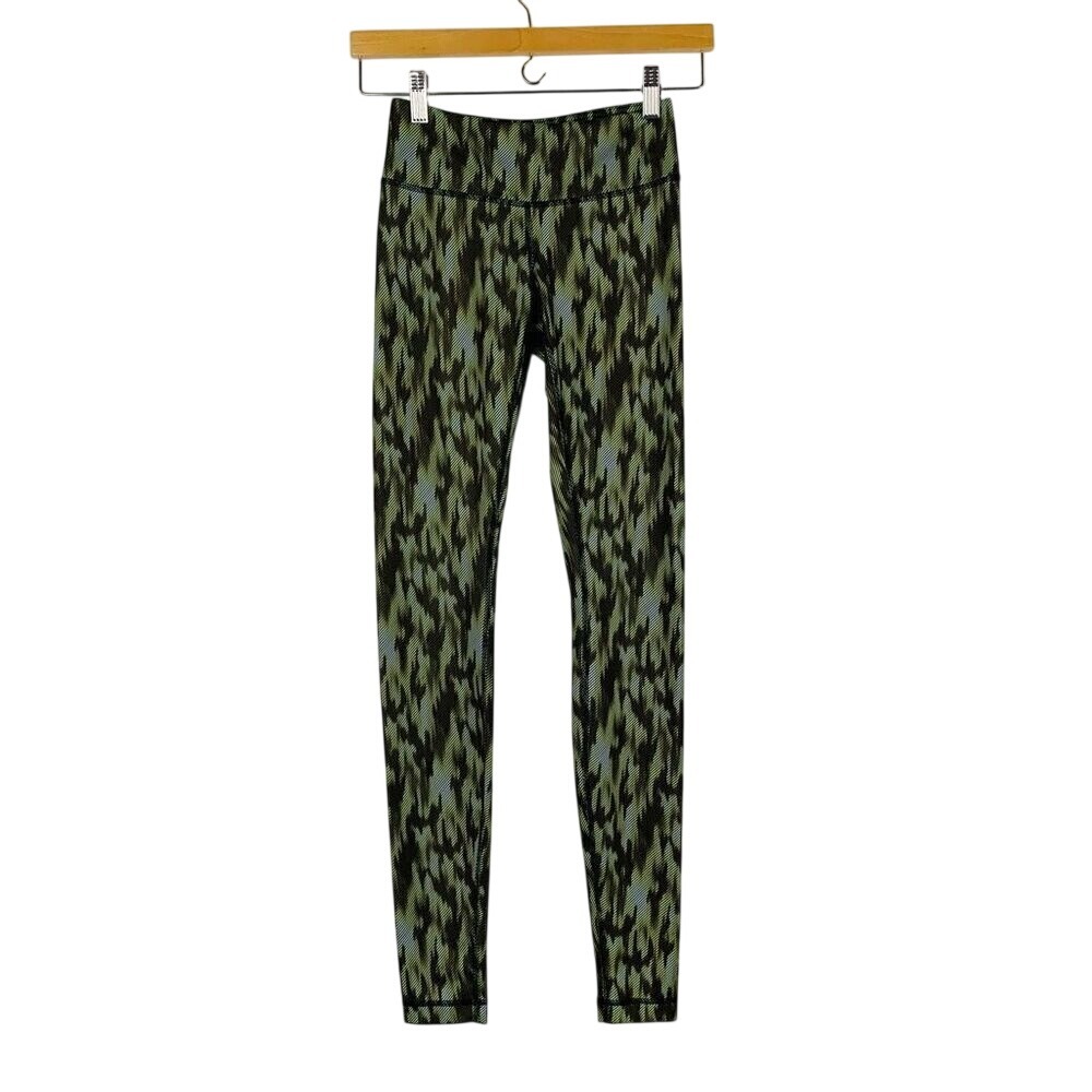 Lululemon Wunder Under Pant Womens 2 Full-On Luxtreme Lusche Telemark Green Pear